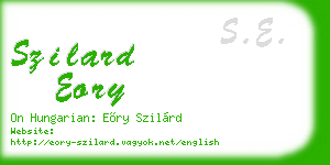 szilard eory business card